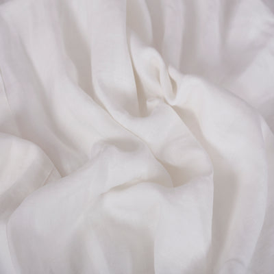 100% Flax Linen Flat Sheet - White
