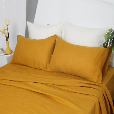 100% Flax Linen Pillowcases - Classic Colours